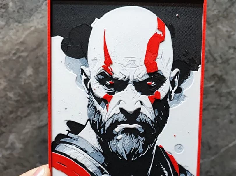 Kratos by Garuda3D HueForge model: Kratos by Garuda3D