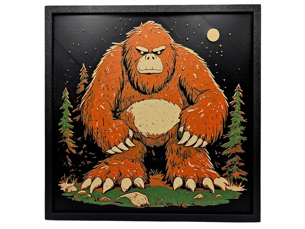 HueForge model: Sasquatch by BusyKikiBee