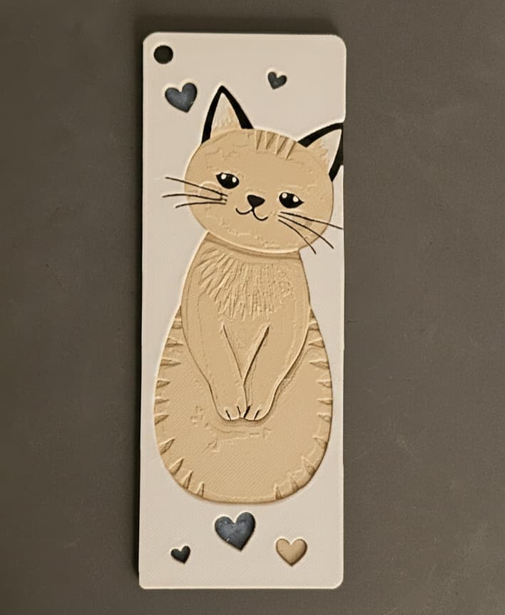 Valentine Kitty Bookmark9 - Hueforge - 4 colors