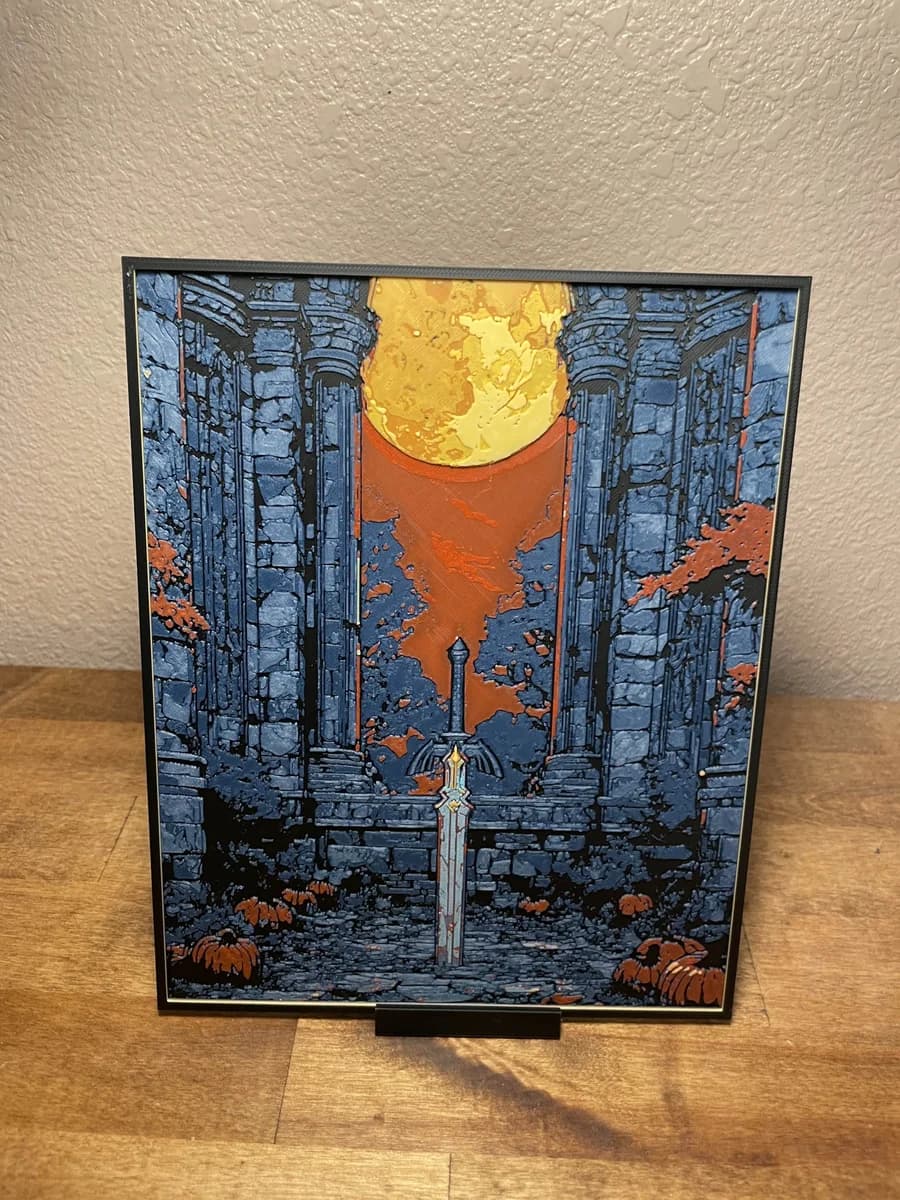 Blood Moon Master Sword by Cloudy Nostalgia HueForge model: Blood Moon Master Sword by Cloudy Nostalgia