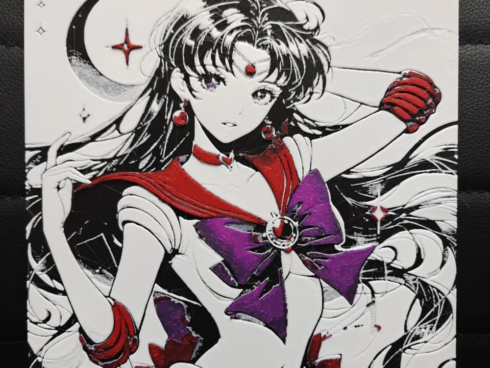 HueForge model: Sailor Mars by TheHueforgeLady