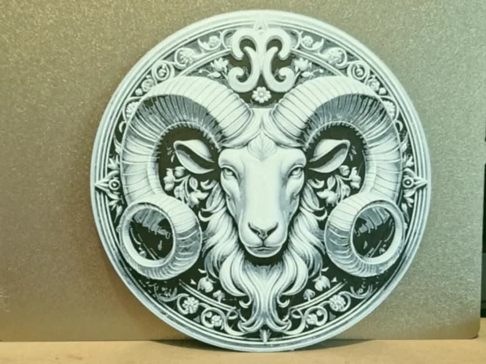 Aries- Zodiac sign - Hueforge - 2 colours by 3dGlow HueForge model: Aries- Zodiac sign - Hueforge - 2 colours by 3dGlow