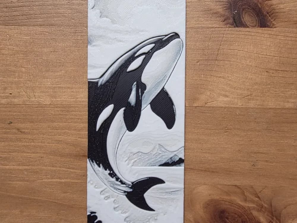 Whale Bookmark by Morganja HueForge model: Whale Bookmark by Morganja