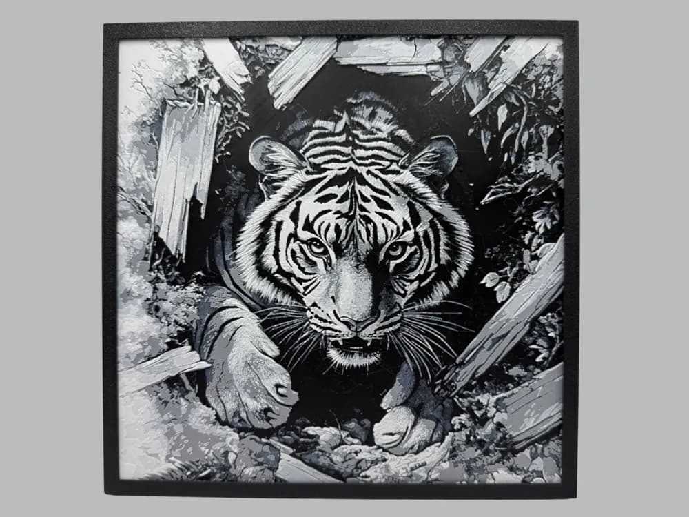 Crouching Tiger by Canadian Gamer HueForge model: Crouching Tiger by Canadian Gamer