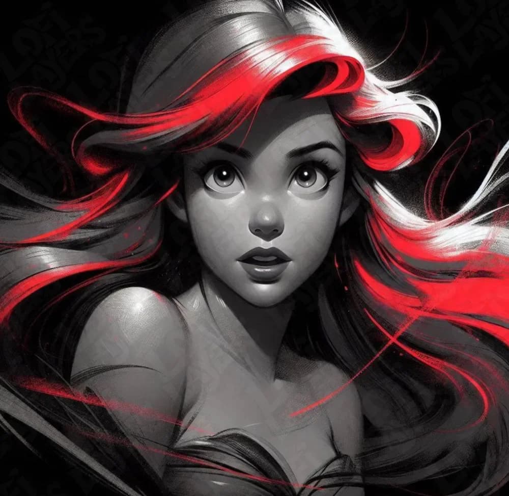 Ariel The Little Mermaid by LoFi Layers HueForge model: Ariel The Little Mermaid by LoFi Layers