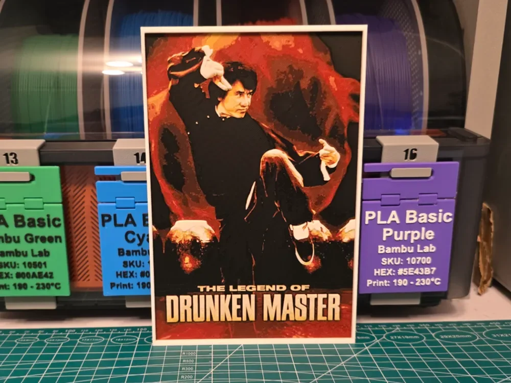 The Legend of Drunken Master Poster - Hueforge Art by Lumpy3D HueForge model: The Legend of Drunken Master Poster - Hueforge Art by Lumpy3D