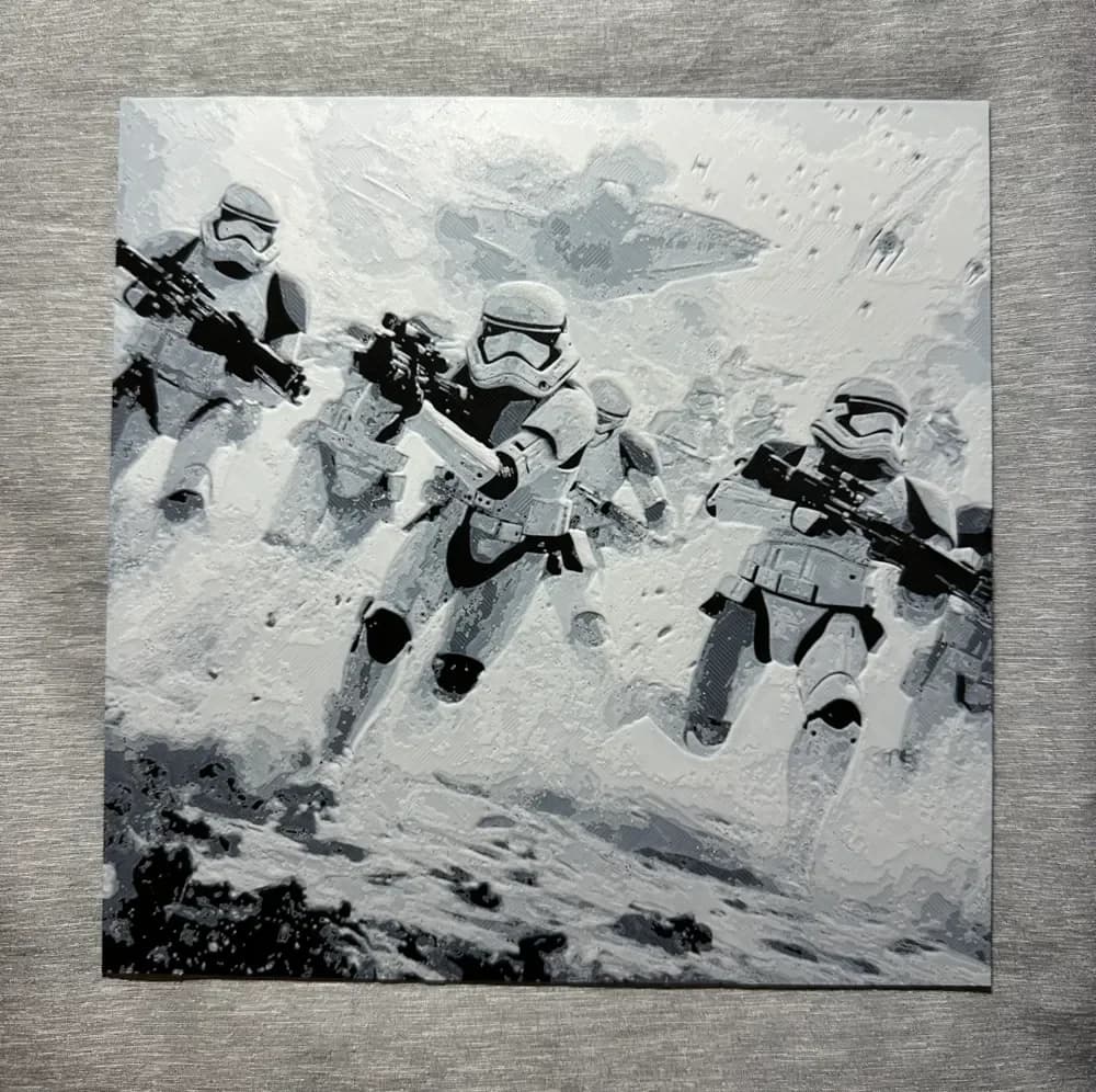Stormtroopers Battle Hueforge by Hey Ben HueForge model: Stormtroopers Battle Hueforge by Hey Ben