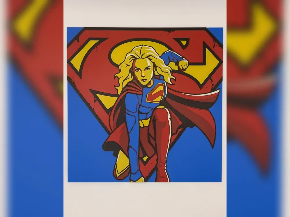 Supergirl Hero Landing hueforge print Supergirl Hero Landing hueforge print