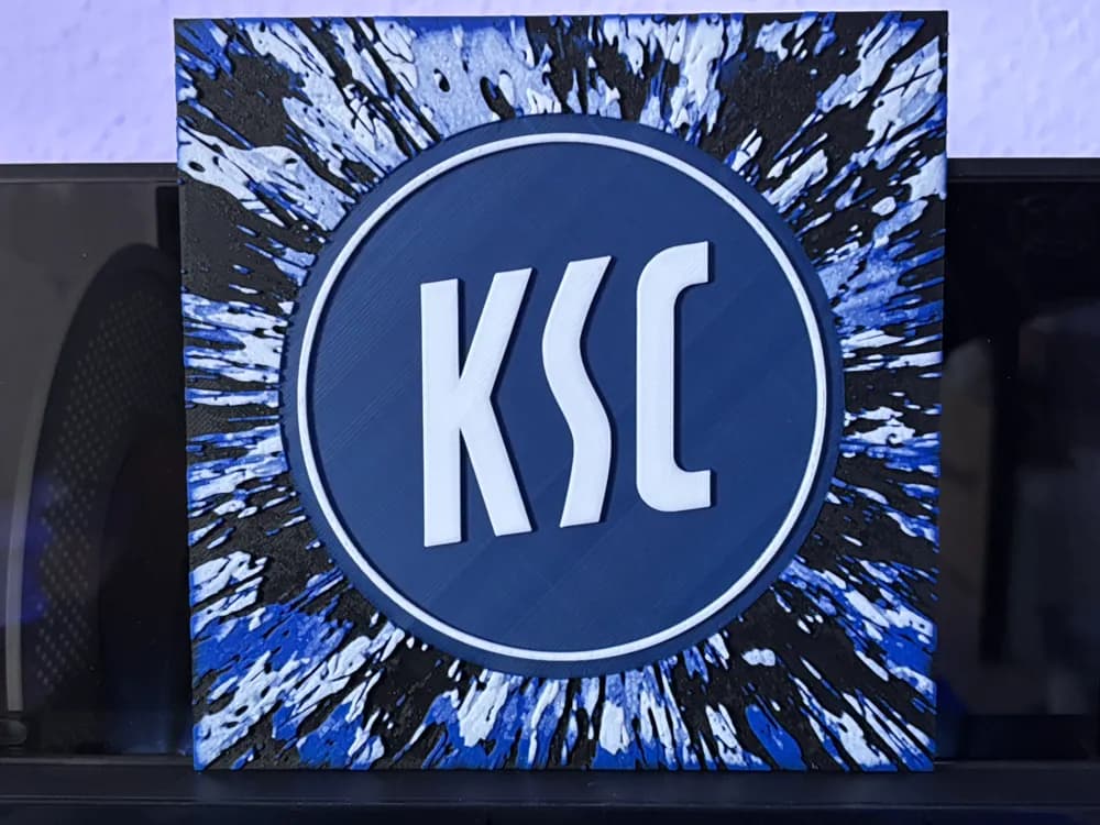 KSC - Karlsruher SC "Space" Hueforge 3 Colors AMS by Reeftank&more HueForge model: KSC - Karlsruher SC "Space" Hueforge 3 Colors AMS by Reeftank&more