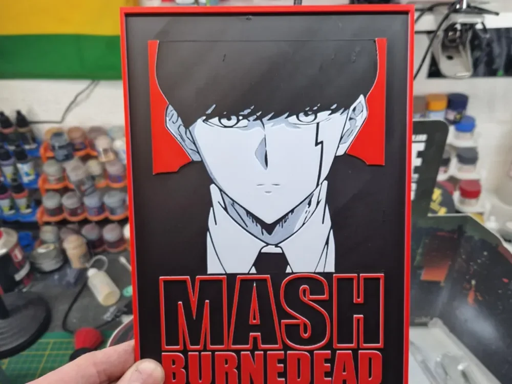 Mashle Hueforge - Mash Burnedead by Dakiren HueForge model: Mashle Hueforge - Mash Burnedead by Dakiren