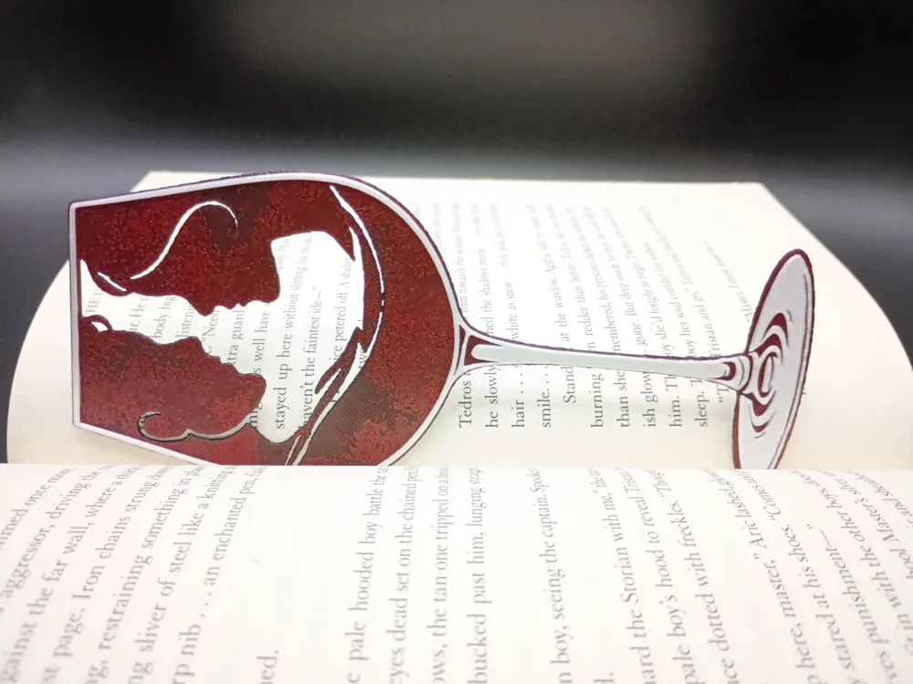 Love in Wine Bookmark by 3djd HueForge model: Love in Wine Bookmark by 3djd
