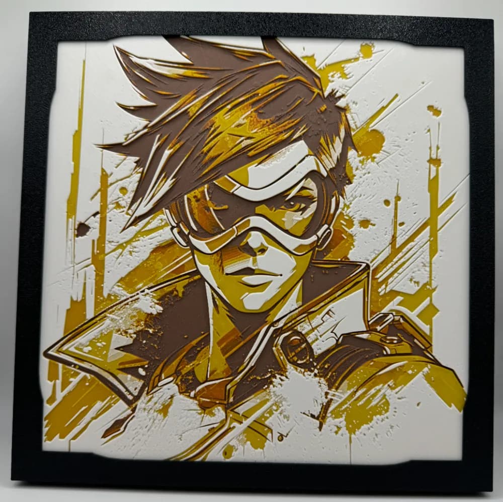 Overwatch - Tracer - Hueforge by Canadian Gamer HueForge model: Overwatch - Tracer - Hueforge by Canadian Gamer