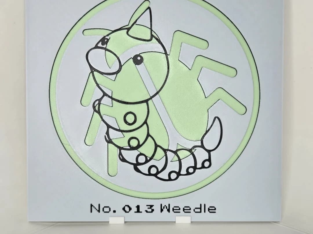 Minimalistic Weedle Hueforge by 3Ree Printing HueForge model: Minimalistic Weedle Hueforge by 3Ree Printing