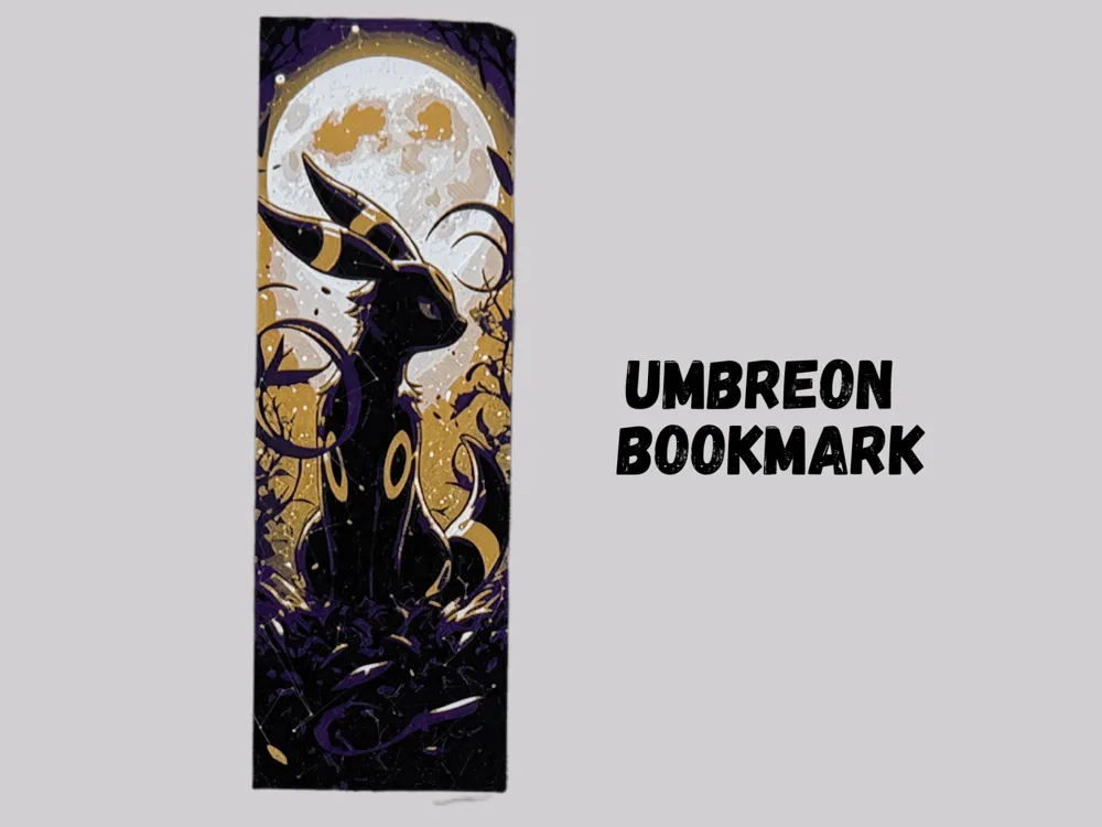 Umbreon - Pokemon Bookmark - 2025 Year of Eevee by Canadian Gamer HueForge model: Umbreon - Pokemon Bookmark - 2025 Year of Eevee by Canadian Gamer