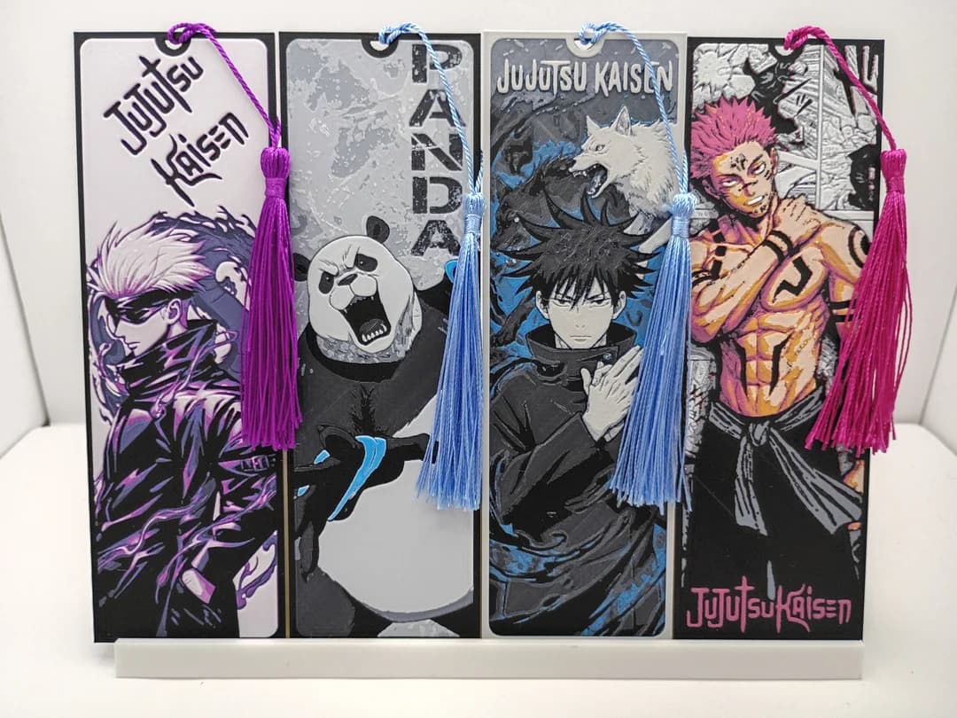 Jujutsu Kaisen Bookmarks by 3djd HueForge model: Jujutsu Kaisen Bookmarks by 3djd
