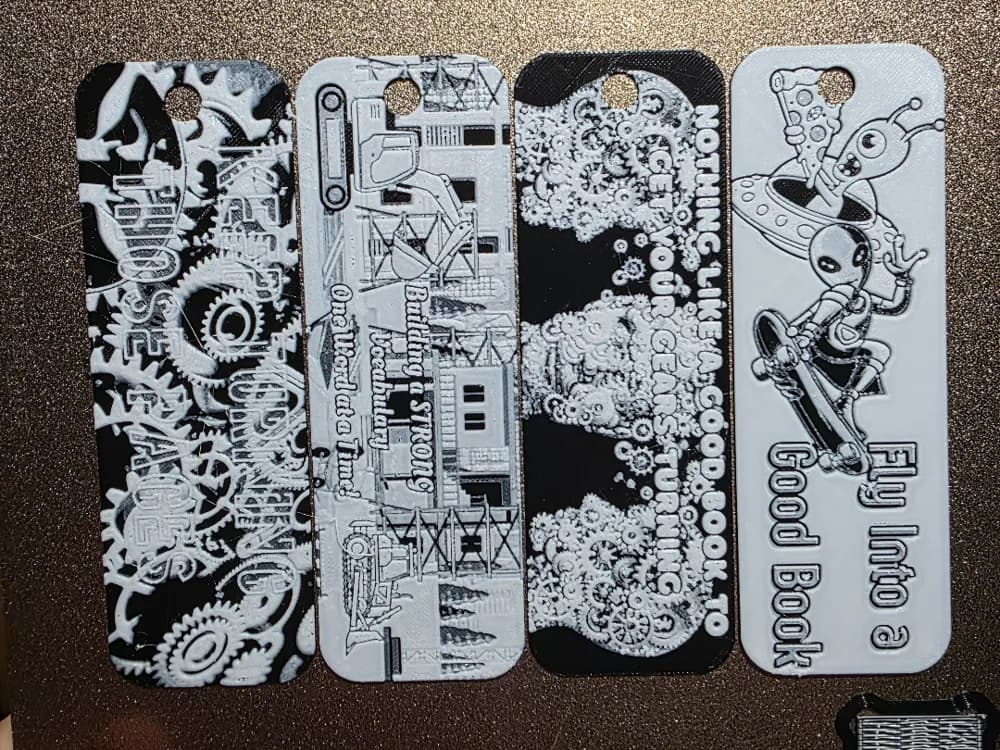 Inspirational Bookmark Set of 4 by AirMechDesigns HueForge model: Inspirational Bookmark Set of 4 by AirMechDesigns