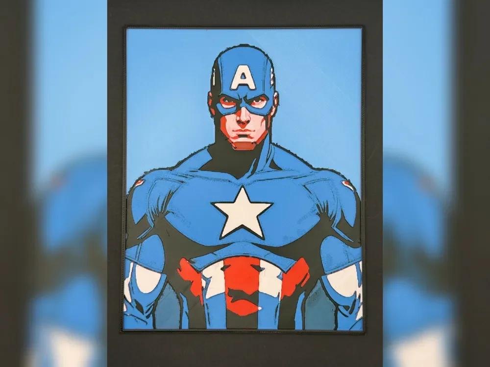 Captain America Comic Portrait Captain America Comic Portrait