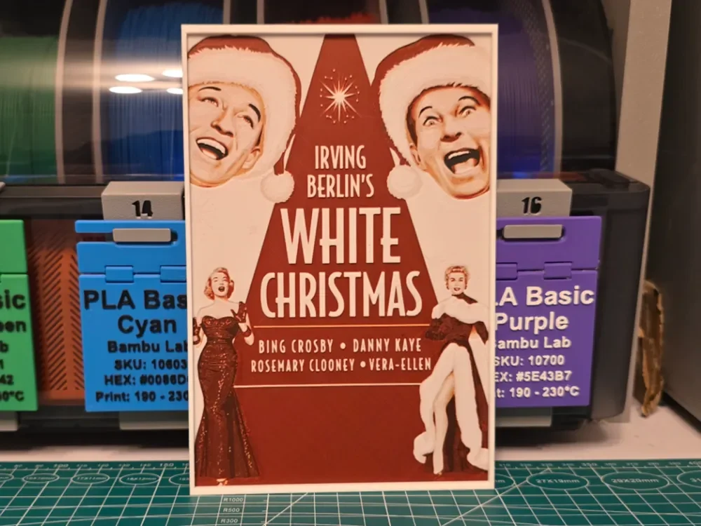 White Christmas Movie Poster - Hueforge Art by Lumpy3D HueForge model: White Christmas Movie Poster - Hueforge Art by Lumpy3D