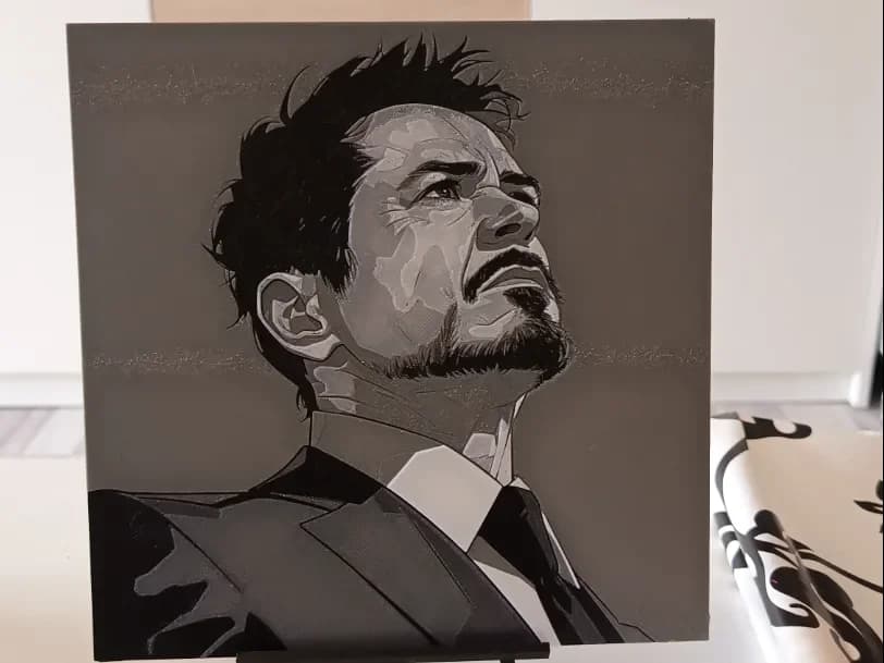 Ironman Tony Stark Marvel Hueforge by 3DNesy HueForge model: Ironman Tony Stark Marvel Hueforge by 3DNesy