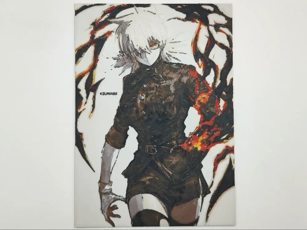 Seras Victoria from hellsing - by Altf4-Formation HueForge model: Seras Victoria from hellsing - by Altf4-Formation