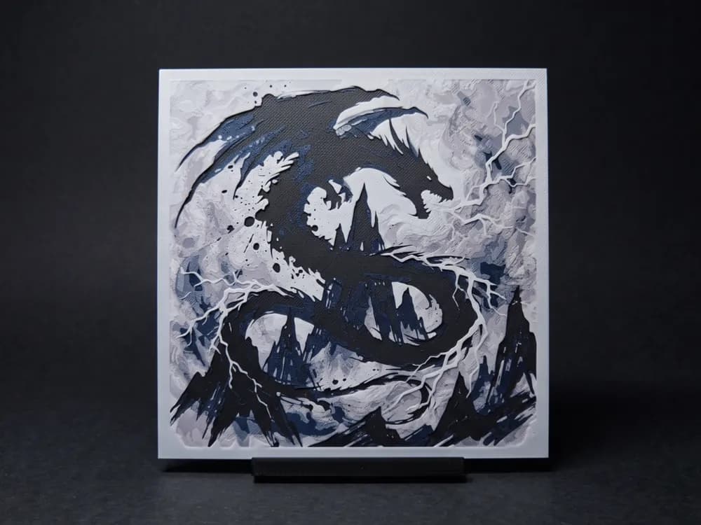 Swirling Dragon - Hueforge Wall Art Swirling Dragon - Hueforge Wall Art