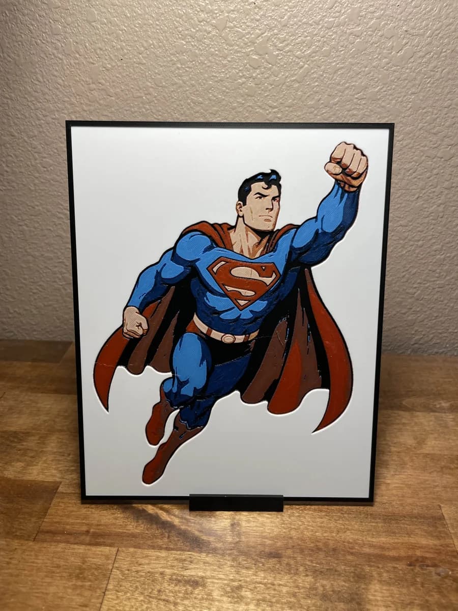 Superman by Cloudy Nostalgia HueForge model: Superman by Cloudy Nostalgia