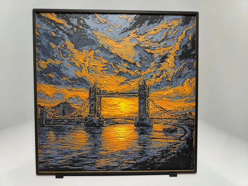 Tower Bridge Sunset - Hueforge by BeaN HueForge model: Tower Bridge Sunset - Hueforge by BeaN