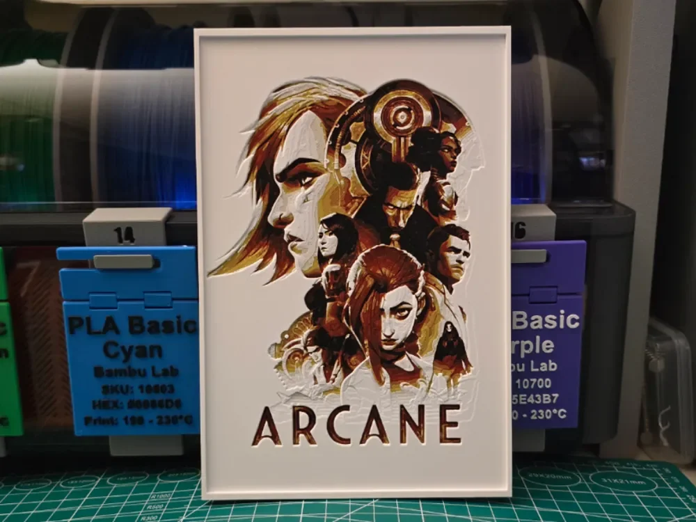 HueForge model: Arcane Poster - Hueforge Art by Lumpy3D