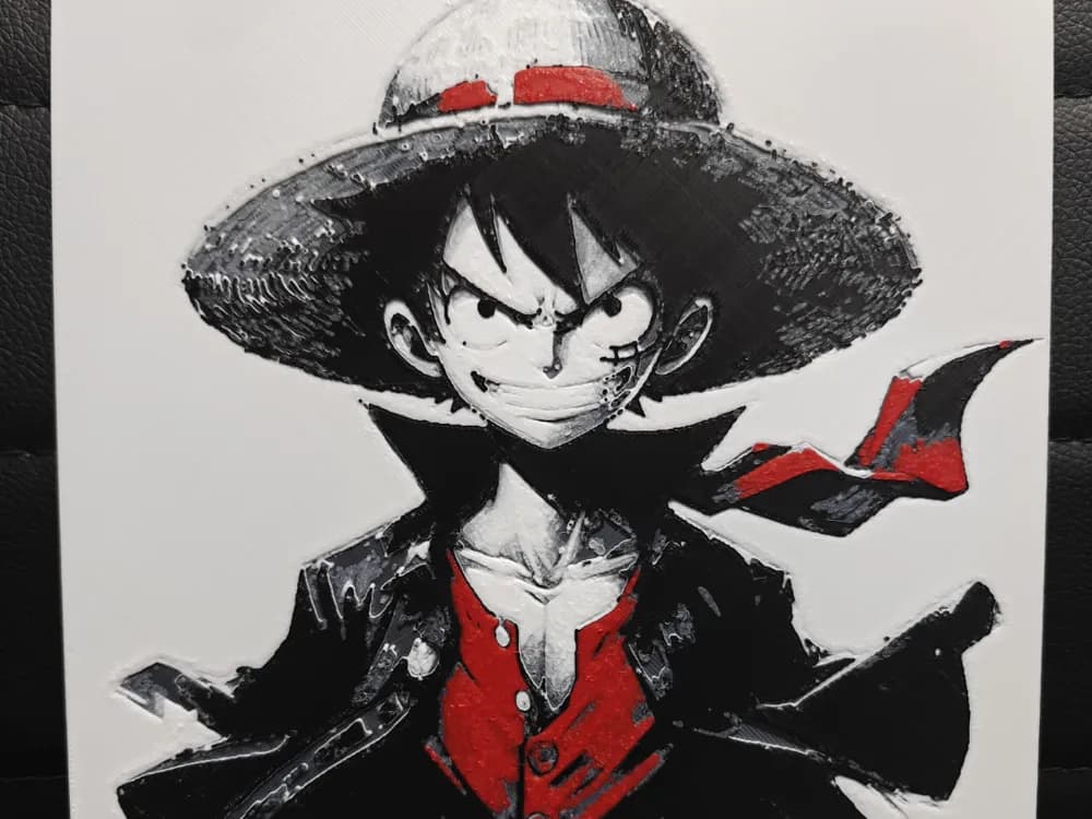 HueForge model: Monkey D. Luffy by TheHueforgeLady