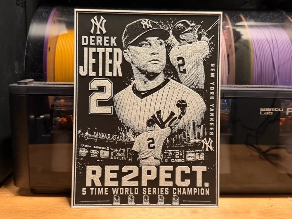 Derek Jeter Poster HueForge Derek Jeter Poster HueForge