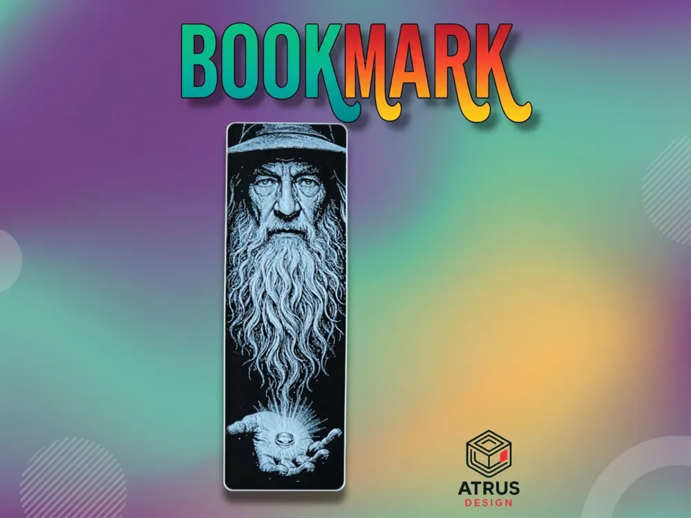 Gandalf Bookmark by Atrus Design HueForge model: Gandalf Bookmark by Atrus Design
