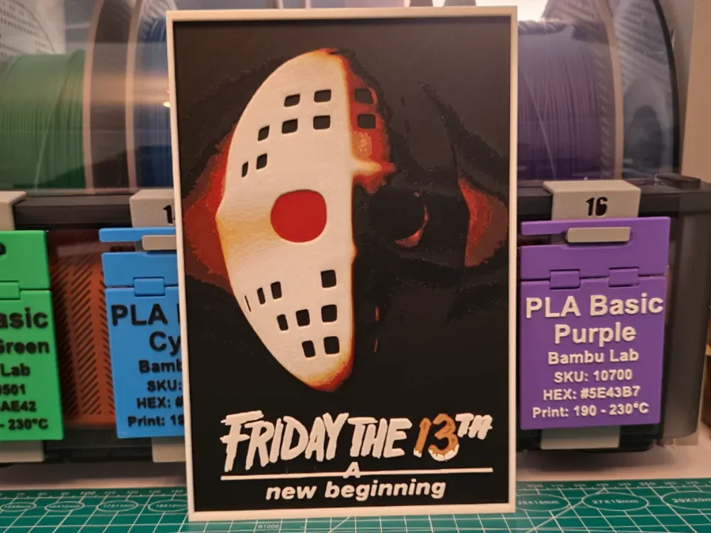HueForge model: Friday the 13th: A New Beginning - Hueforge Art by Lumpy3D