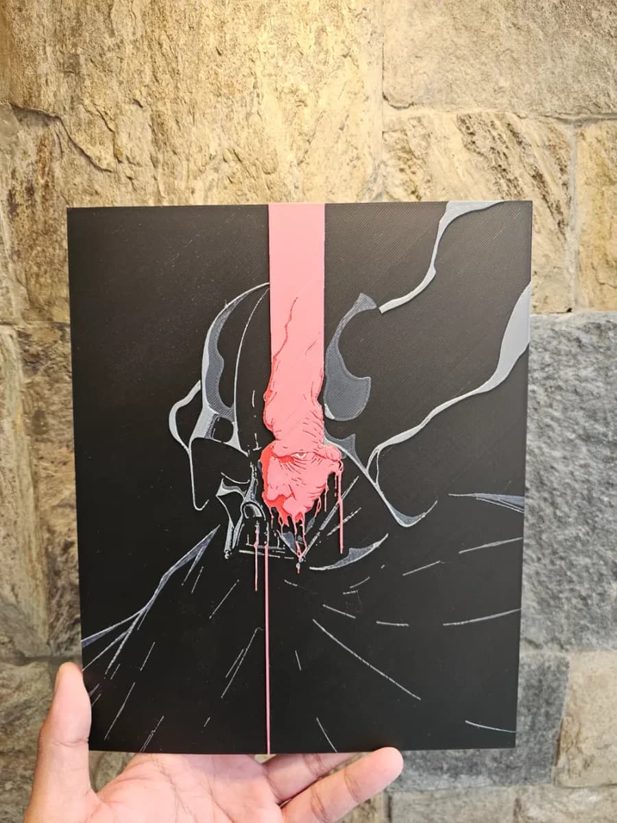 HueForge model: Darth Vader Broken Helmet Embossed Hueforge by Loki