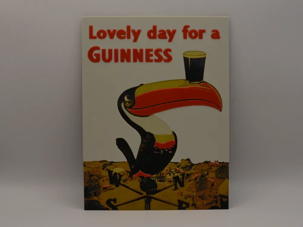Vintage Guinness advertising poster 06 - Hueforge by Altf4-Formation HueForge model: Vintage Guinness advertising poster 06 - Hueforge by Altf4-Formation