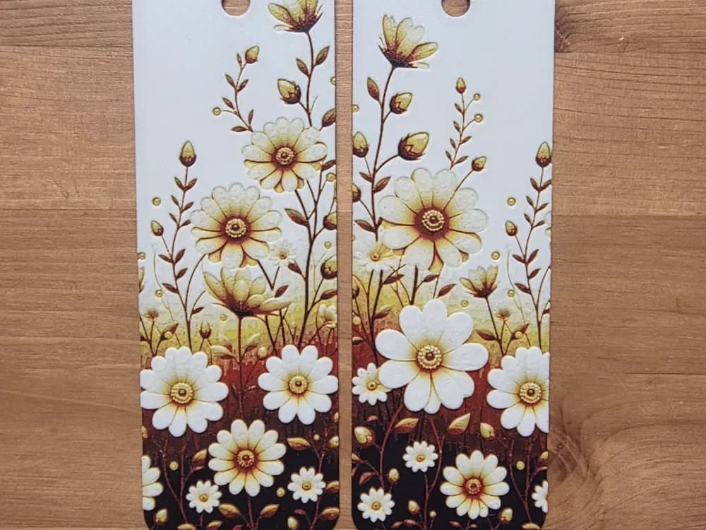 x2 Flower Bookmark by Morganja HueForge model: x2 Flower Bookmark by Morganja