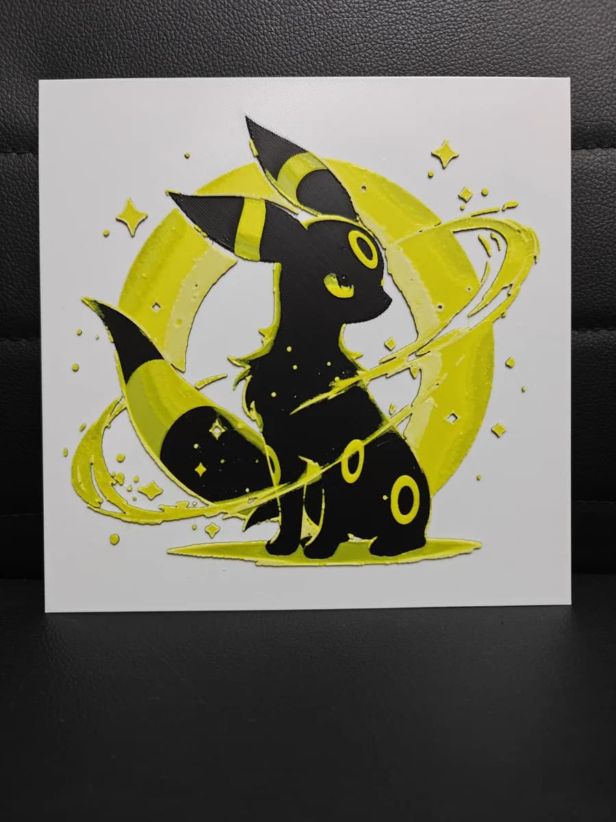 HueForge model: Umbreon by TheHueforgeLady