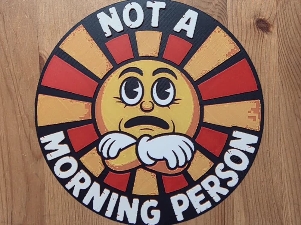 Not A Morning Person Hueforge by Morganja HueForge model: Not A Morning Person Hueforge by Morganja