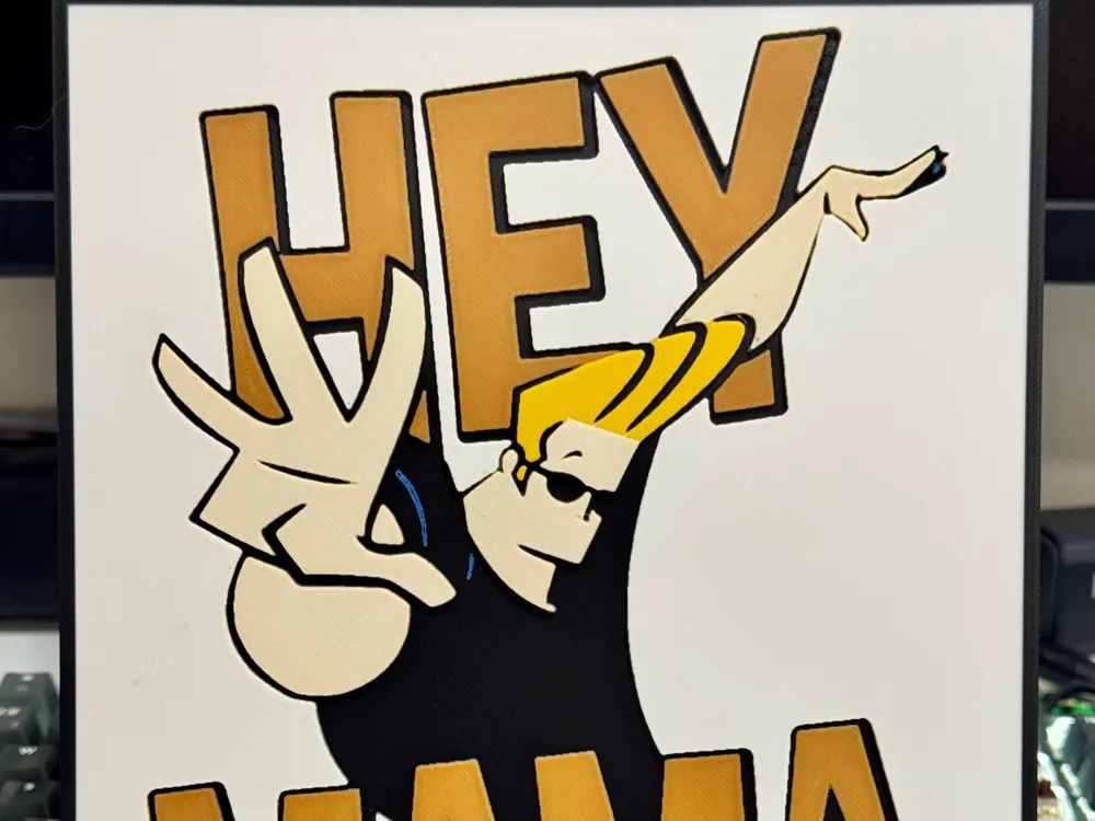 Johnny Bravo Hueforge by Strata Prints HueForge model: Johnny Bravo Hueforge by Strata Prints