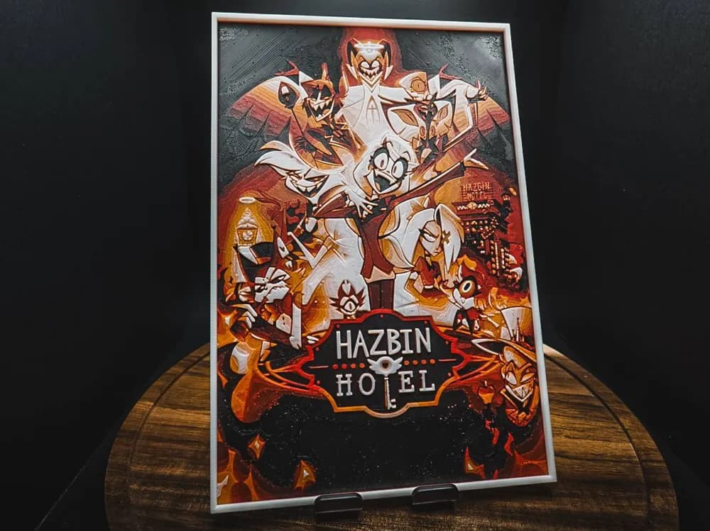 Hazbin Hotel (Season 1) (Series Poster - HueForge) by HugheCraft HueForge model: Hazbin Hotel (Season 1) (Series Poster - HueForge) by HugheCraft