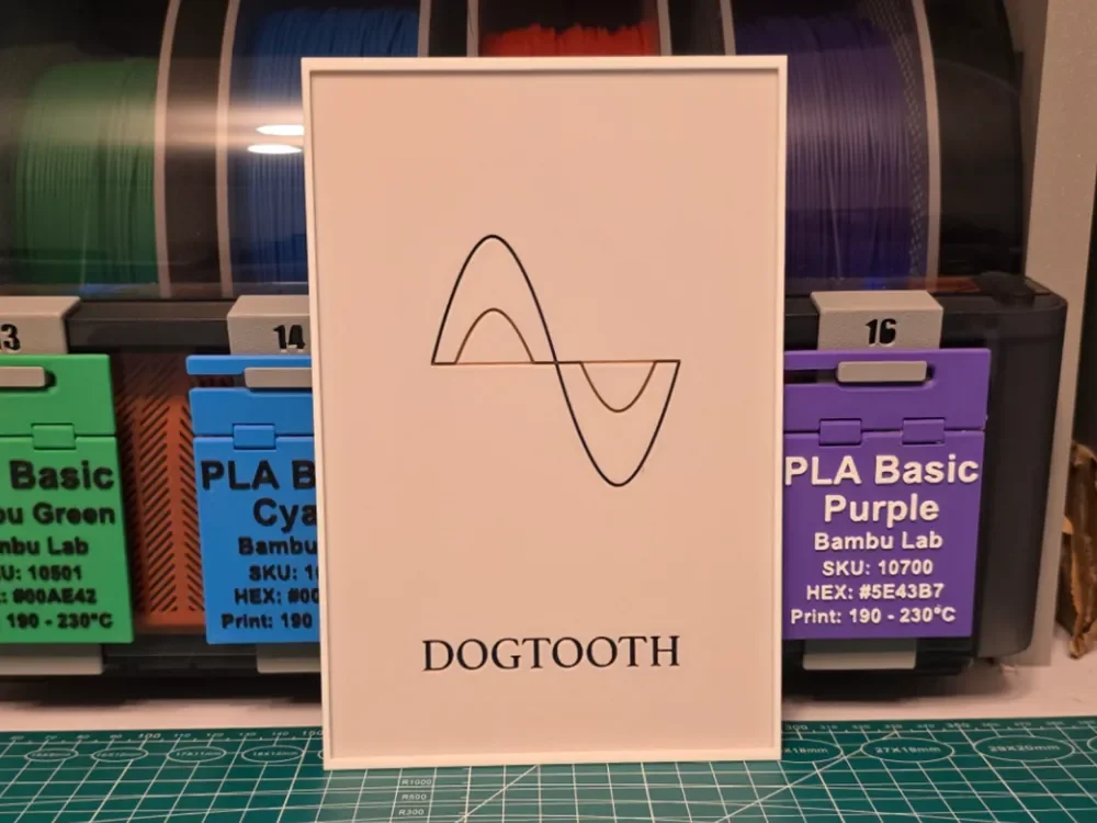 Dogtooth Movie Poster - Hueforge Art by Lumpy3D HueForge model: Dogtooth Movie Poster - Hueforge Art by Lumpy3D
