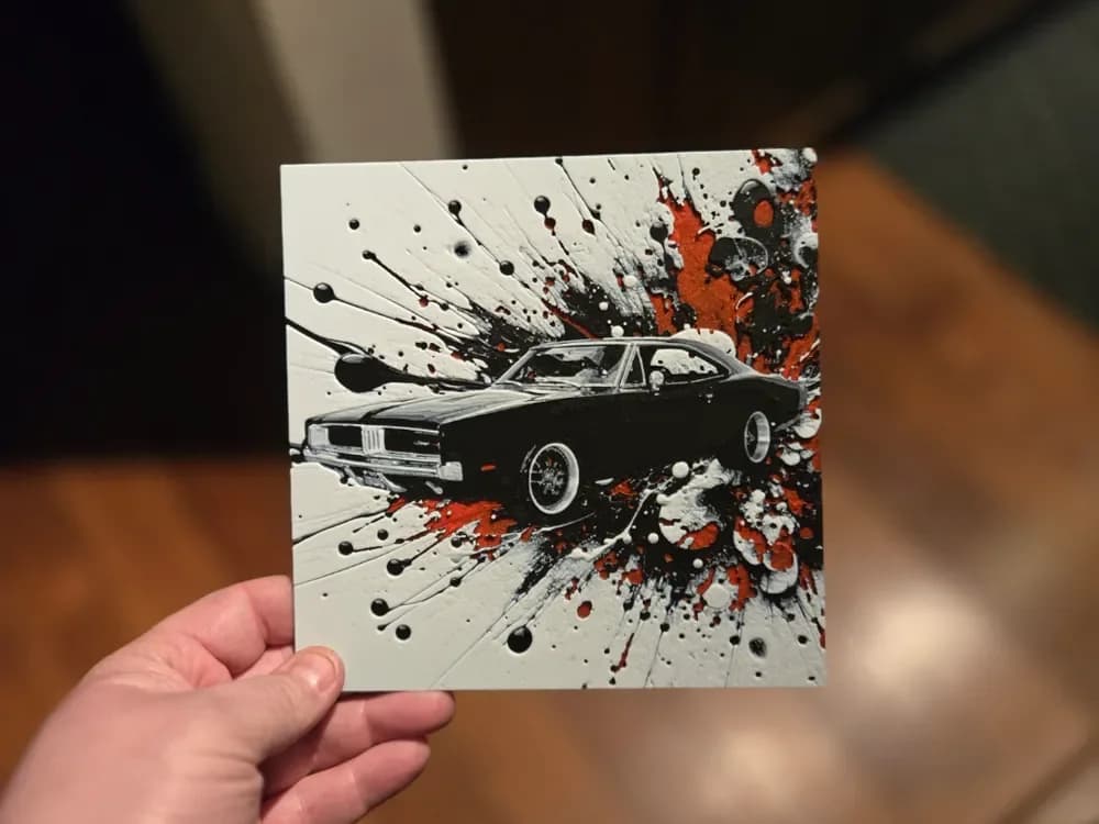 Graffiti Dodge Charger Hueforge by 3Ree Printing HueForge model: Graffiti Dodge Charger Hueforge by 3Ree Printing