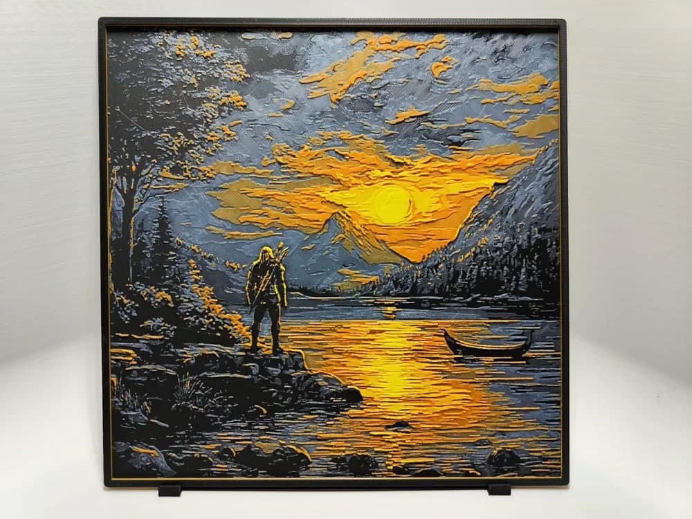 Witcher Sunset - Hueforge by BeaN HueForge model: Witcher Sunset - Hueforge by BeaN