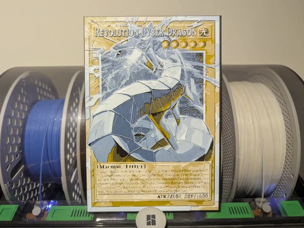 Cyber Dragon Overframe Hueforge - Yugioh by Razel HueForge model: Cyber Dragon Overframe Hueforge - Yugioh by Razel