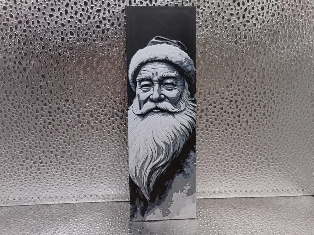 Father Christmas Bookmark – Hueforge by Borishotch Industries HueForge model: Father Christmas Bookmark – Hueforge by Borishotch Industries