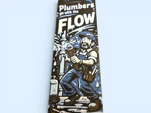 Plumber TradeMark 50mm by 150mm Bookmark by MythicHue's HueForge model: Plumber TradeMark 50mm by 150mm Bookmark by MythicHue's