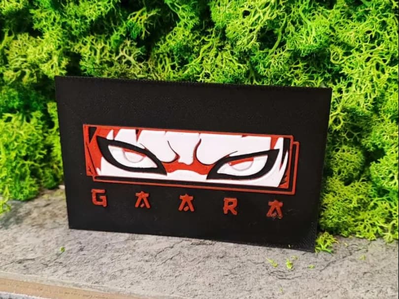 Gaara gift Card by Garuda3D HueForge model: Gaara gift Card by Garuda3D