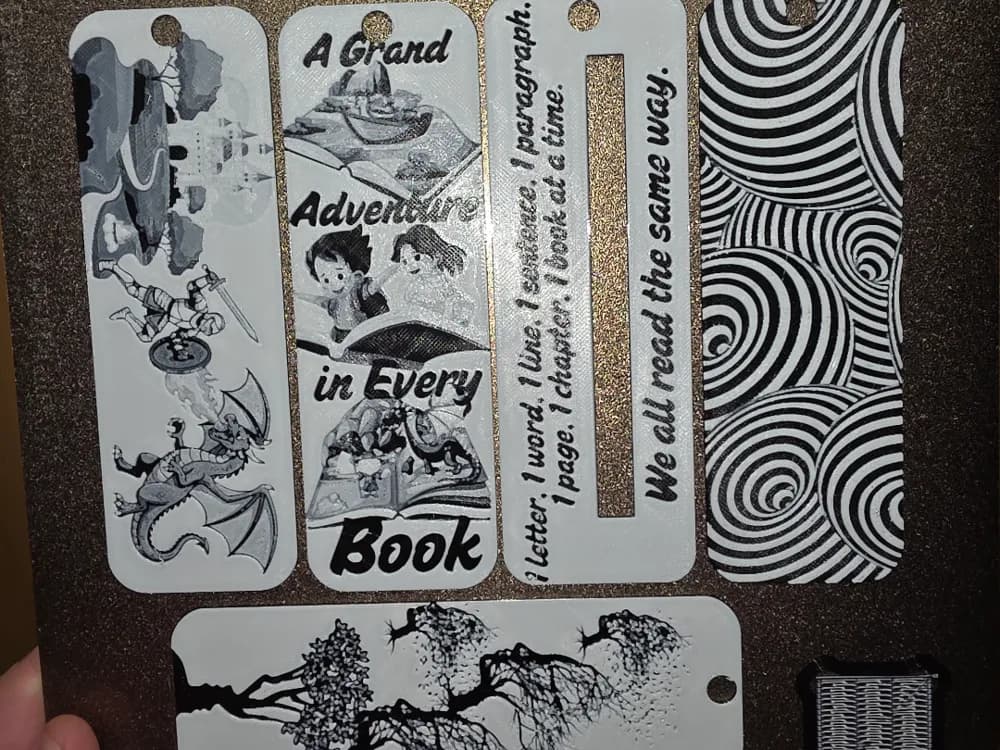 Motivational Bookmark Set of 5 black/white Motivational Bookmark Set of 5 black/white