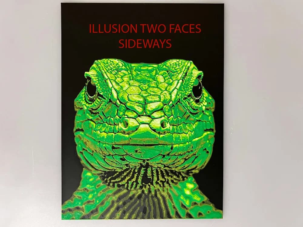 HueForge model: Reptile European Green Lizard by 3djd