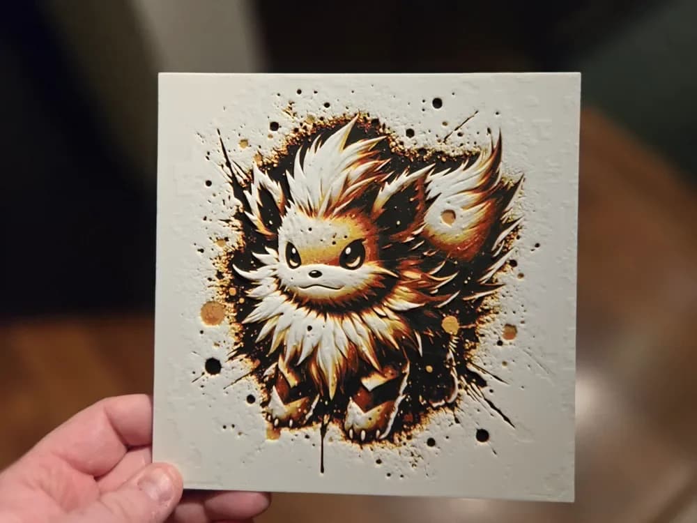 Graffiti Growlithe Hueforge by 3Ree Printing HueForge model: Graffiti Growlithe Hueforge by 3Ree Printing