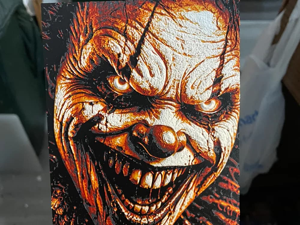 Pennywise Hueforge by Advancedtechworldwide HueForge model: Pennywise Hueforge by Advancedtechworldwide